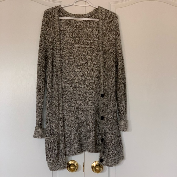 Oversized black and white cardigan - Picture 1 of 6